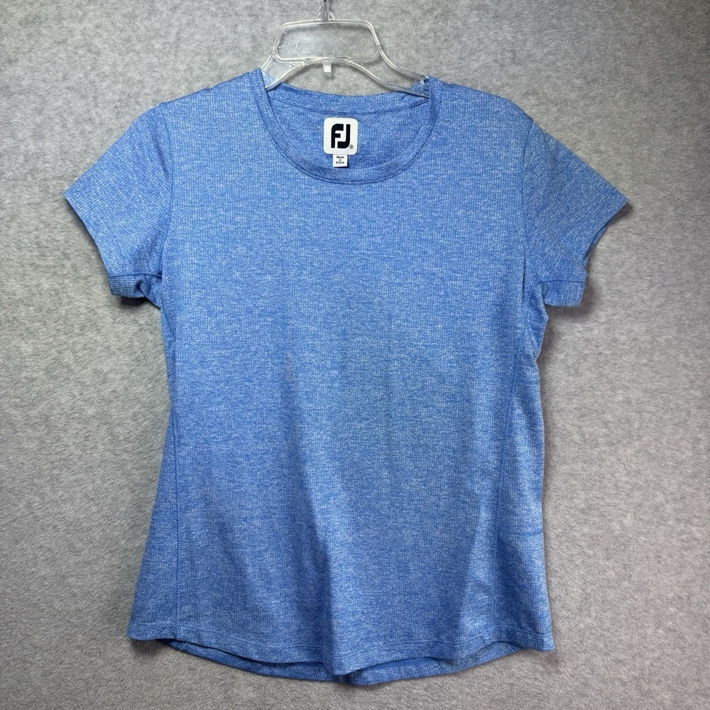 FOOTJOY FJ Women's Short Sleeve Golf Top Blue  Athletic Shirt Tee Medium
